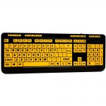 Adesso - Teclado luminoso - Negro / Amarillo