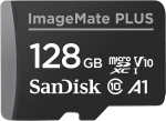 Tarjeta de memoria SanDisk ImageMate Plus microSDXC UHS-1 de 128 GB con adaptador - C10, U1, V10, Full HD, A1 Tarjeta Micro SD - SDSQUB3-128G-AWCKA