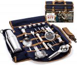 Mixology Barmender Kit - 22 piezas completo de herramientas de bar con coctelera