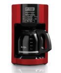 Coffee Cafetera programable de 12 tazas, preparación rápida, roja