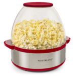 Nostalgia Palomitas de maíz para revolver de 6 cuartos, para 24 tazas, rojo e inoxidable