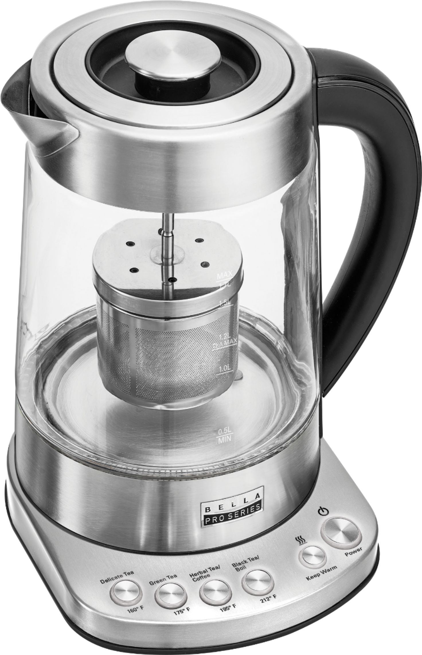Bella Pro Series – Tetera / Hervidor eléctrico Pro Series 1.7L – Acero  inoxidable – deFabrica