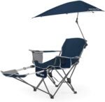 Silla Camping Con Sombra y Compartimentos Reclinable