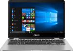 ASUS - VivoBook Flip 14 2-en-1 14" Touch-Screen - Intel Celeron - 4GB RAM - 64GB eMMC Diseño - Light Gray