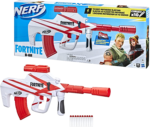 NERF Fortnite B-AR Motorized Dart Blaster - Envoltura convergente Fortnite, Explosión motorizada de10 Dardos Elite oficiales