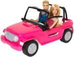 Auto turismo de playa de Barbie con Ken