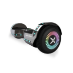 Hover-1 Hoverboard cromado, luces LED, altavoz Bluetooth, neumáticos de 6.5 pulgadas, peso máximo de110KG, VEL MAX 12 KM/H