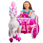 Disney - Carruaje Y Corcel Real - Eléctrico Disney Princess Girls 6v