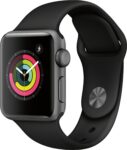 Apple Watch Series 3 (GPS) Caja de aluminio en gris espacial de 38 mm con correa deportiva negra - Aluminio en gris espacial