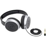 Samson - Auriculares con cable SR para colocar sobre las orejas - Plateado, Negro