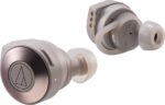 Audio-Technica - Auriculares intrauditivos Verdadero inalámbrico ATH-CKS5TW de graves sólidos - Caqui