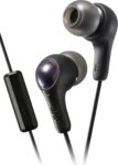 JVC - Auriculares internos con cable Gumy Plus con micrófono y control remoto - Negro