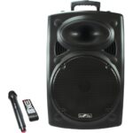 beFree Sound - Altavoz PA portátil alimentado por Bluetooth - Negro