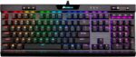 CORSAIR - K70 RGB MK.2 RAPIDFIRE DE PERFIL BAJO Teclado mecánico para juegos con interruptor de velocidad Cherry MX de tamaño completo con cable - Negro