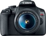 Canon - Cámara de video réflex digital EOS Rebel T7 con lente de 18-55 mm - Negro