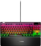 SteelSeries - Apex 7 TKL Teclado para juegos con interruptor silencioso y lineal rojo mecánico con cable y retroiluminación RGB - Negro
