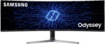 Samsung - Monitor para juegos Odyssey de 49" LED curvado Dual QHD FreeSync y G-Sync de la serie CRG9 - Negro