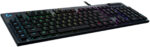 Logitech - G815 LIGHTSYNC Teclado para juegos con interruptor lineal GL mecánico con cable de tamaño completo con retroiluminación RGB - Carbono
