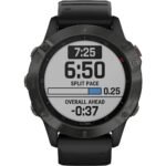Garmin - fēnix 6 Sapphire GPS Smartwatch 33 mm Polímero reforzado con fibra - DLC gris carbón con correa negra