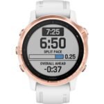 Garmin - fēnix 6S Pro GPS Smartwatch 30 mm Polímero reforzado con fibra - Tono de oro rosa con correa de silicona blanca
