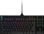 Logitech - G PRO TKL Wired Mechanical GX Blue Clicky Switch Gaming Keyboard con retroiluminación RGB - Negro