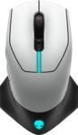 Alienware - AW610M Ratón óptico para juegos con cable/inalámbrico - Iluminación RGB - Luz lunar