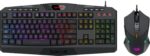 REDRAGON - S101-5 Paquete de teclado para juegos con cable y mouse óptico para juegos con retroiluminación RGB - Negro
