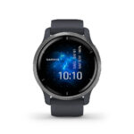 Garmin - Venu 2 GPS Smartwatch 45 mm Polímero reforzado con fibra - Bisel plateado con caja azul granito