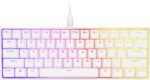 CORSAIR - K65 RGB Mini con cable 60% mecánico Cherry MX SPEED Teclado para juegos con interruptor lineal con teclas PBT de doble disparo - Blanco
