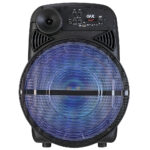 QFX - Altavoz BT de 15" Recargable con Luces - Negro
