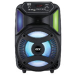 QFX - Barras de luz de altavoz de recarga Bluetooth de 8" - Negro
