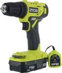 RYOBI  - Kit de taladro inalámbrico ONE+ de 18 V y 3/8 in con batería de 1,5 Ah y cargador