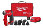 Milwaukee  - Taladro 2505-22 M12 FUEL 12 V Litio-Ion inalámbrico 4 en 1 3/8 pulg. + Destornillador 2460-20 M12
