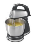 Hamilton Beach - Batidora de mano/soporte clásica de 6 velocidades - Plata