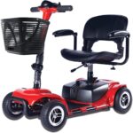Scooter de 4 ruedas – Scooter de movilidad plegable portátil - Batería extendida - hasta 120kg - hasta 19km /h