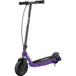 Razor Black Label E100 Scooter eléctrico  - Azul - edades a partir de 7 años y hasta 60 kg, neumáticos reforzados de 8 pulgadas, alcanza hasta 16 km/h - motor de buje de alta torsión con núcleo de potencia de 90 Watts de diversion.