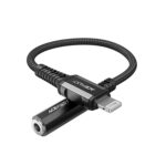Cable Audio ACEFAST de Lightning a Audio Jack 3.5mm para iPhone e iPad adaptador Negro