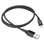 Cable Datos BOROFONE USB-A a Lightning 1m para iPhone iPad Negro