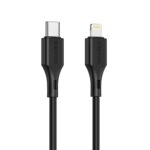 Cable Datos BOROFONE USB-C a Lightning PD 1m Negro para iPhone iPad