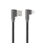 Cable Datos HUNE ecologico USB-A a Lightning Roca para iPhone iPad conector 90grados sustentable