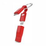 Cable de Datos adaptador VONMAHLEN High Five Rojo 5en1 USB C Lightning para iPhone