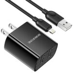 Cargador AC BOROFONE 2.1A para iPhone Negro cable incluido