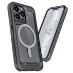 Funda GHOSTEK Atomic para iPhone 13 PRO Aluminio Transp Negra MagSafe