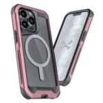 Funda GHOSTEK Atomic para iPhone 13 PRO Aluminio Transp Rosa MagSafe