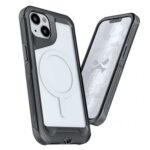 Funda GHOSTEK Atomic para iPhone 13 MINI Aluminio Transp Negro MagSafe