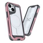 Funda GHOSTEK Atomic para iPhone 13 MINI Aluminio Transp Rosa MagSafe