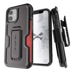 Funda GHOSTEK Iron Armor para iPhone 12 MINI Negra con clip y mica