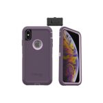Funda OTTERBOX Defender para iPhone X y Xs VIOLETA Uso Rudo con Clip giratorio