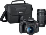 Canon - EOS Rebel T7 DSLR Video Kit de dos lentes con lentes EF-S 18-55 mm y EF 75-300 mm