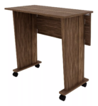 Mueble Escritorio Desmontable C/ Ruedas Nogal